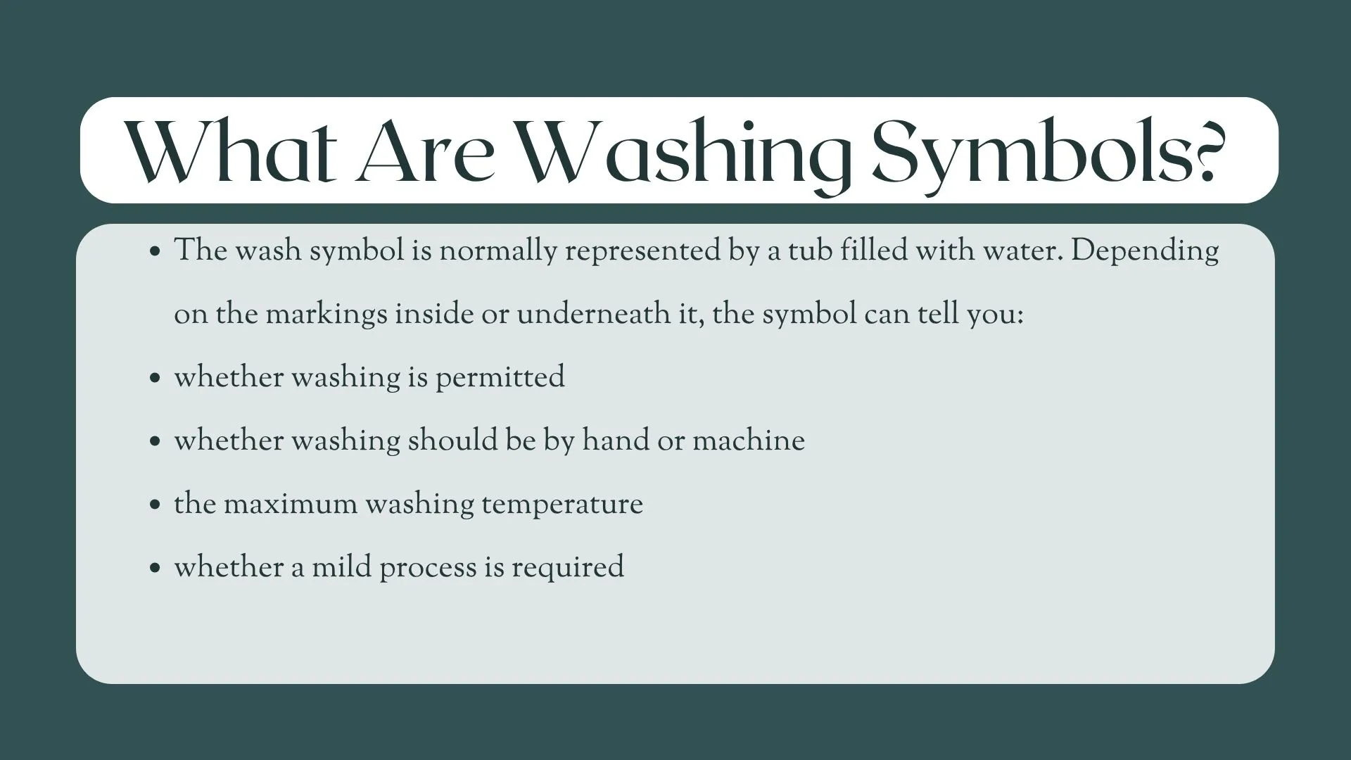 washing symbols