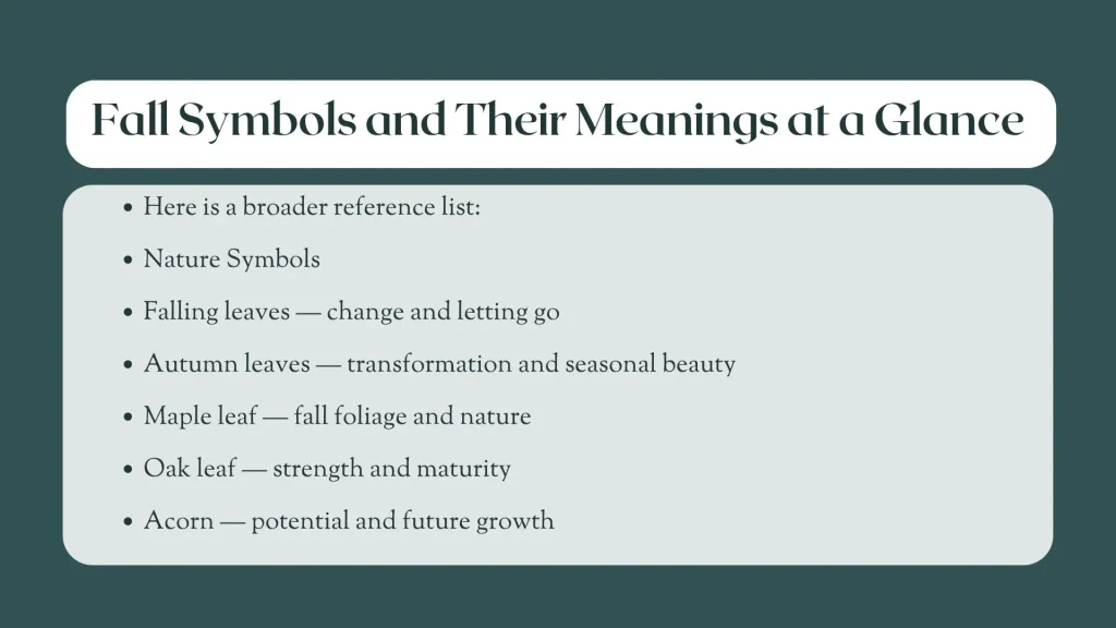 fall symbols
