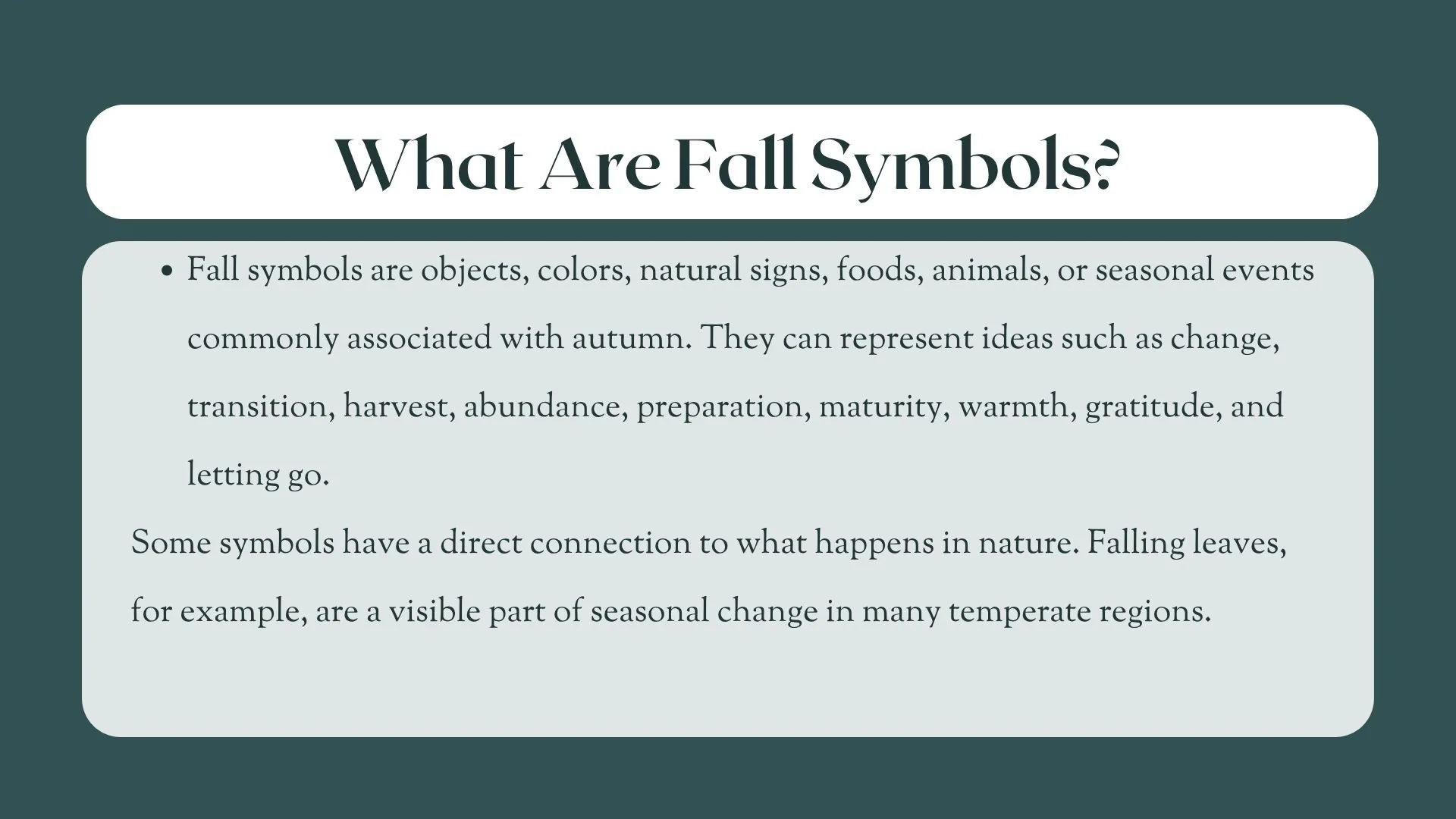 fall symbols