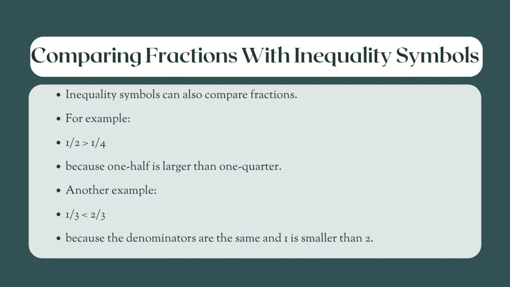 inequalities symbols