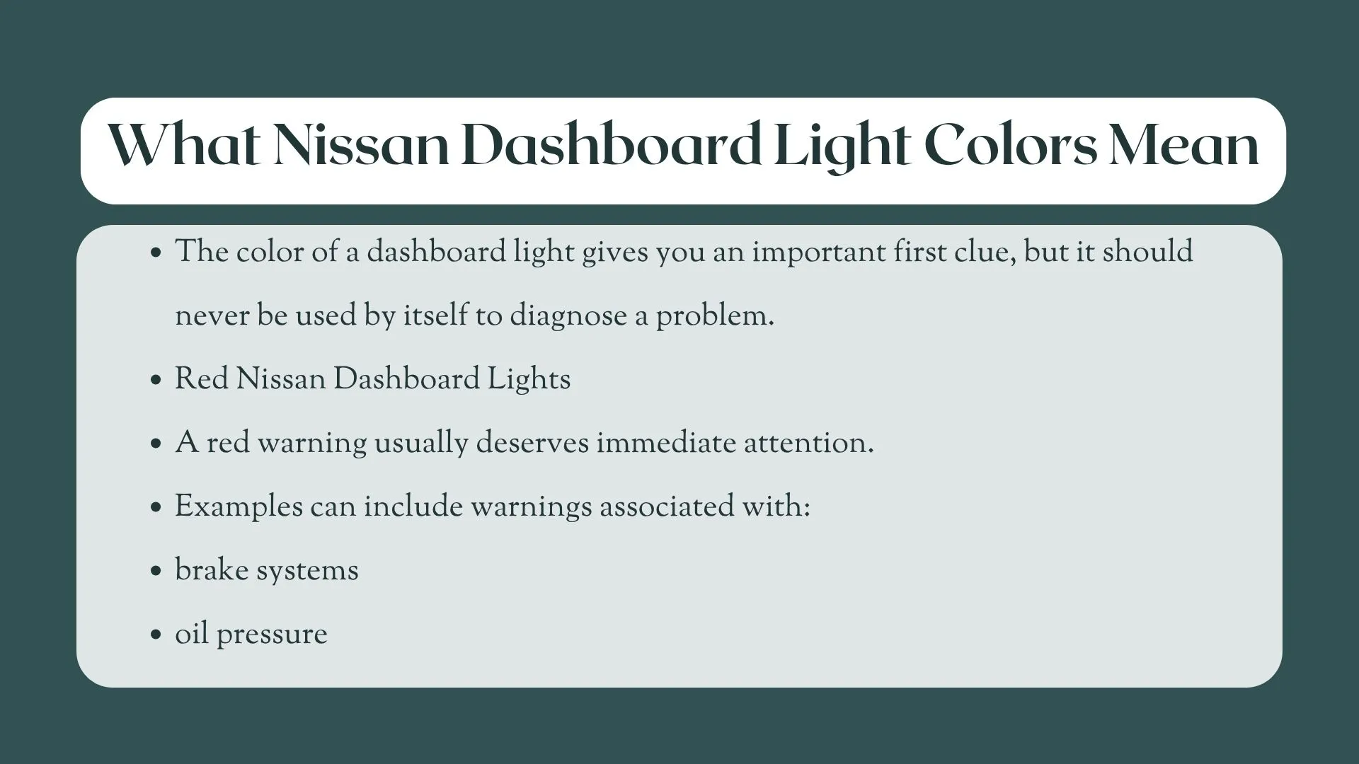 nissan dashboard symbols and meanings