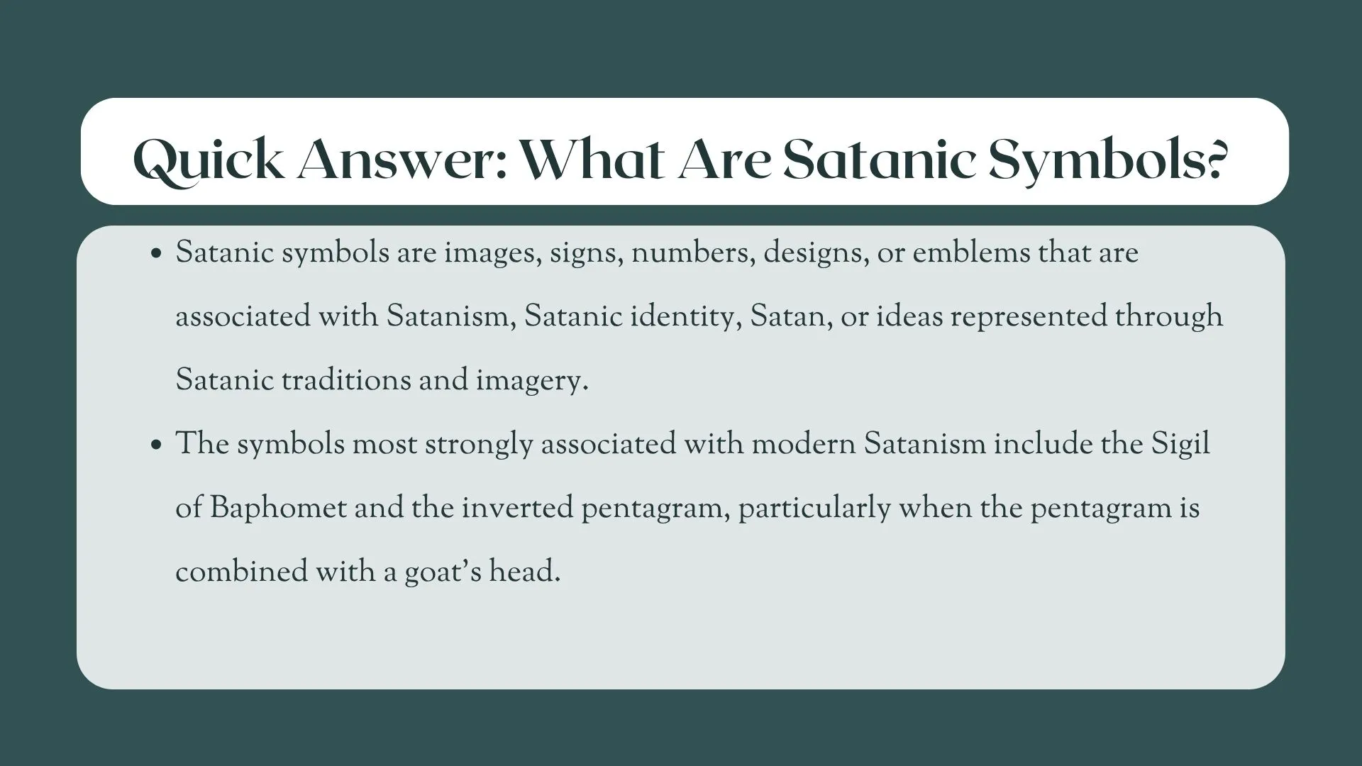 satanic symbols