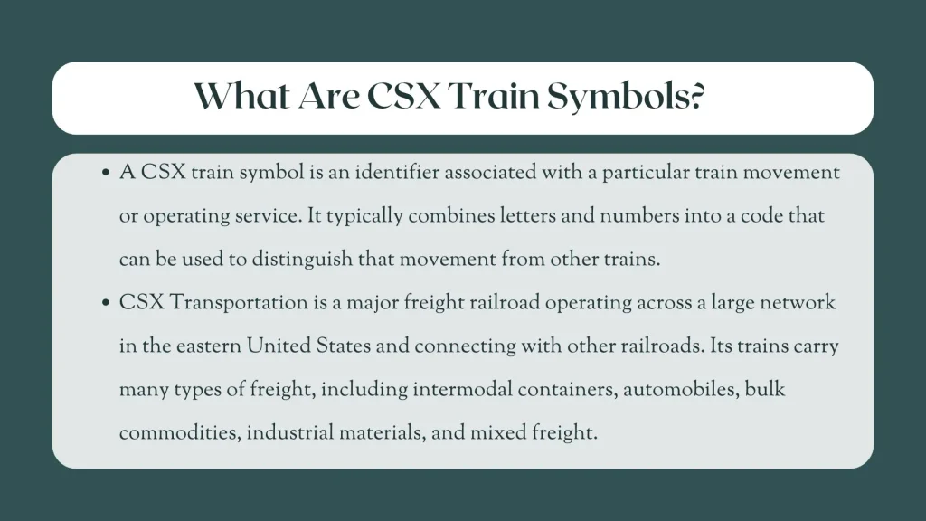 csx train symbols