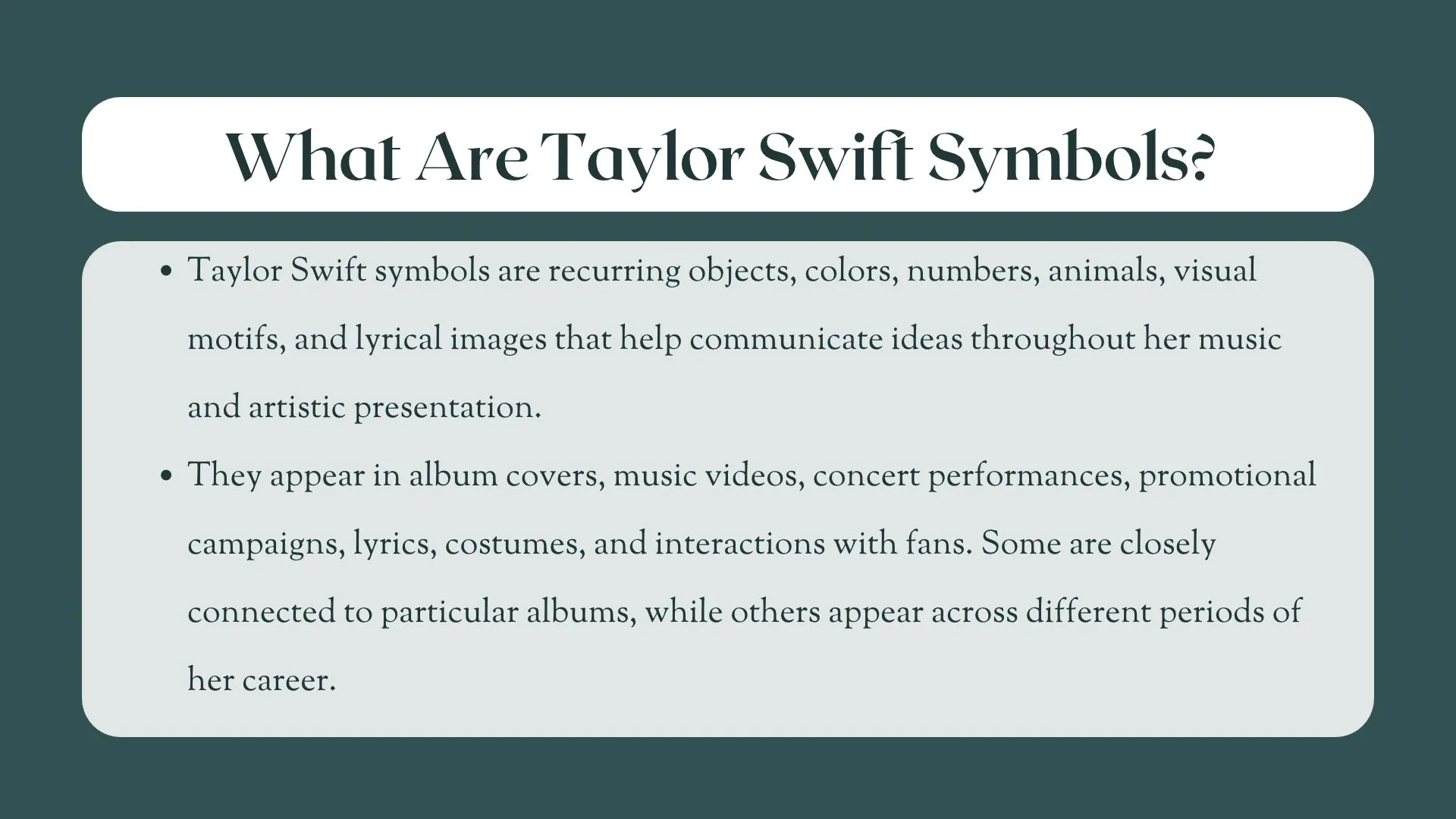 taylor swift symbols