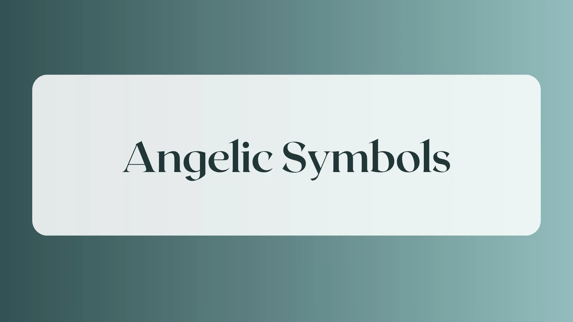 angelic symbols