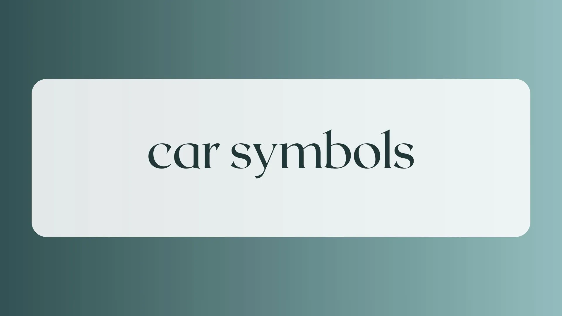 car symbols