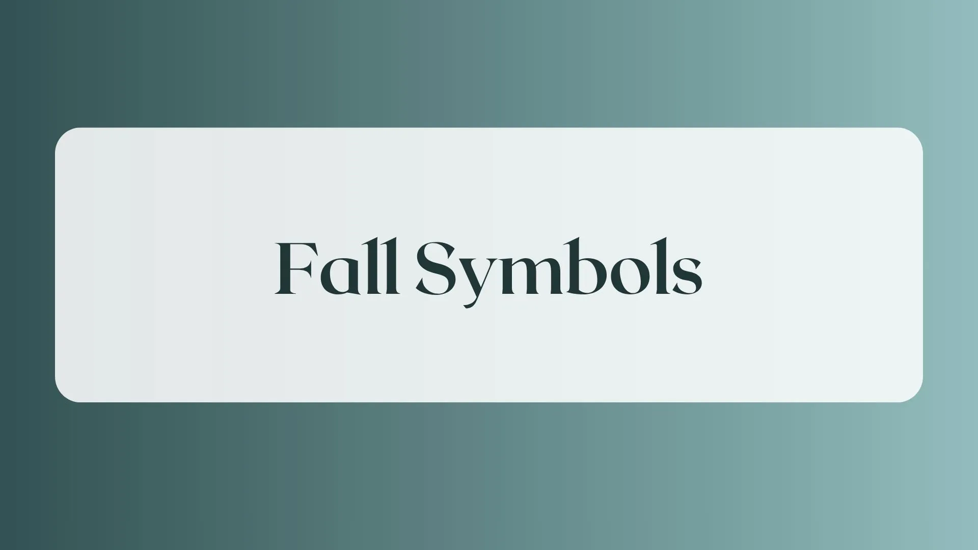 fall symbols