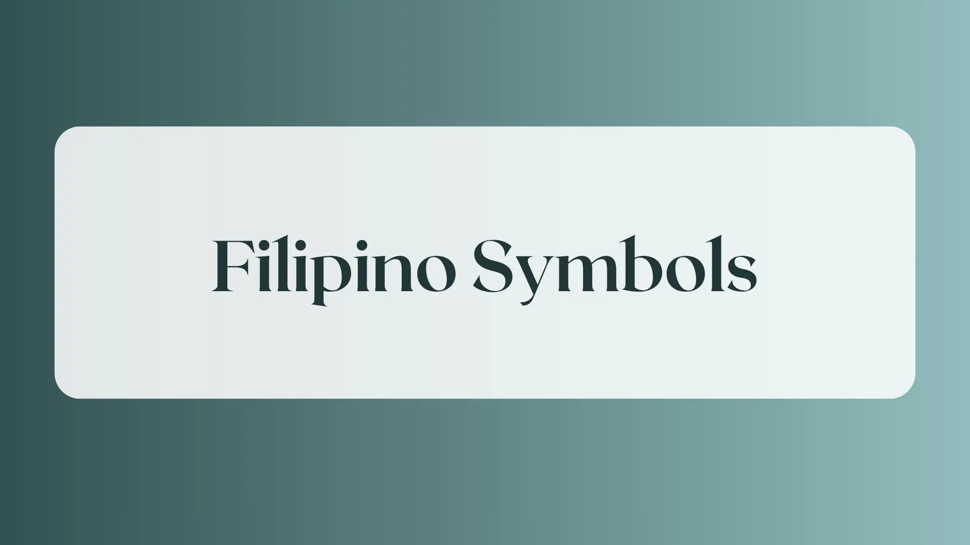 filipino symbols