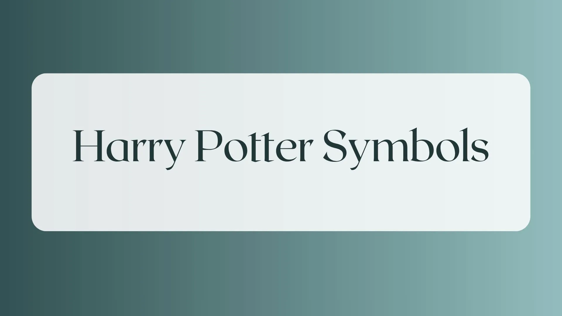 harry potter symbols
