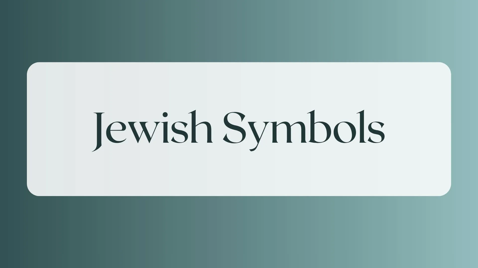 jewish symbols
