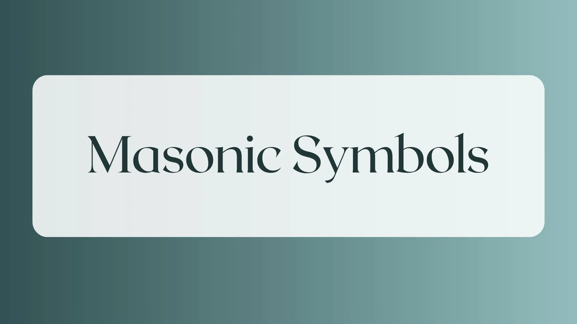 masonic symbols