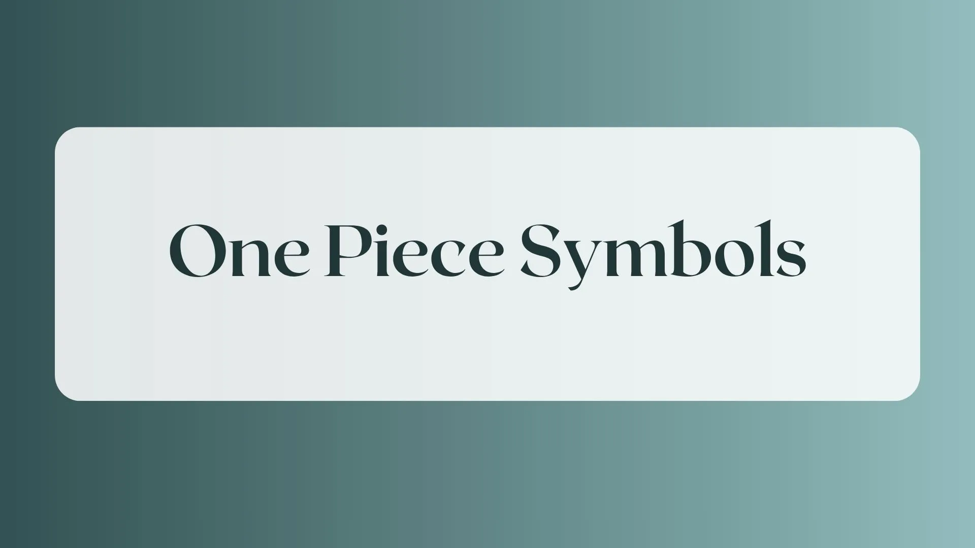one piece symbols