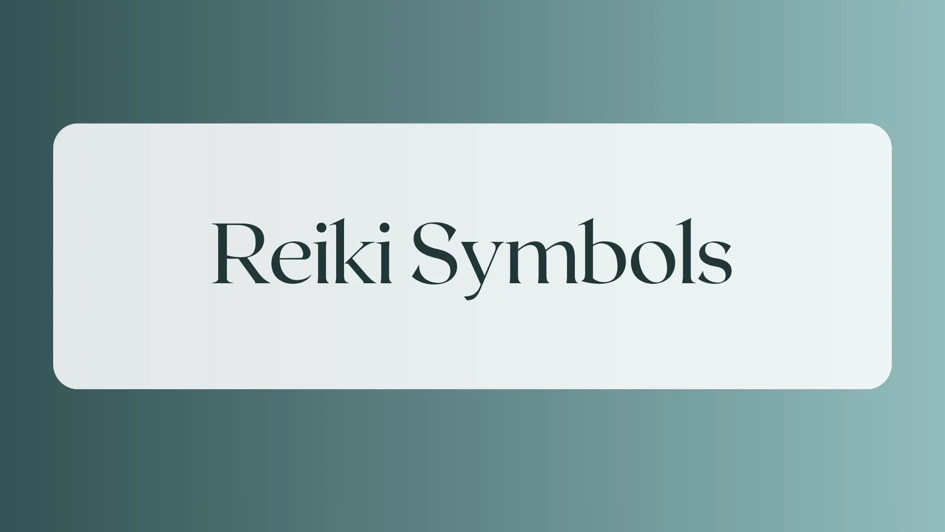 reiki symbols