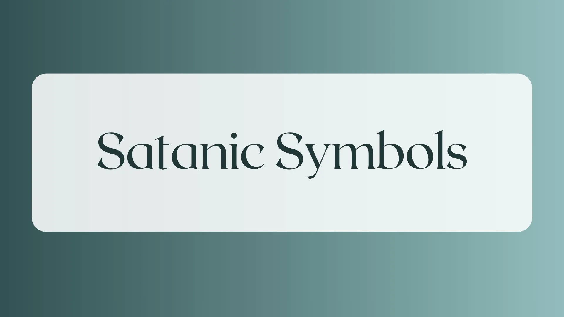 satanic symbols