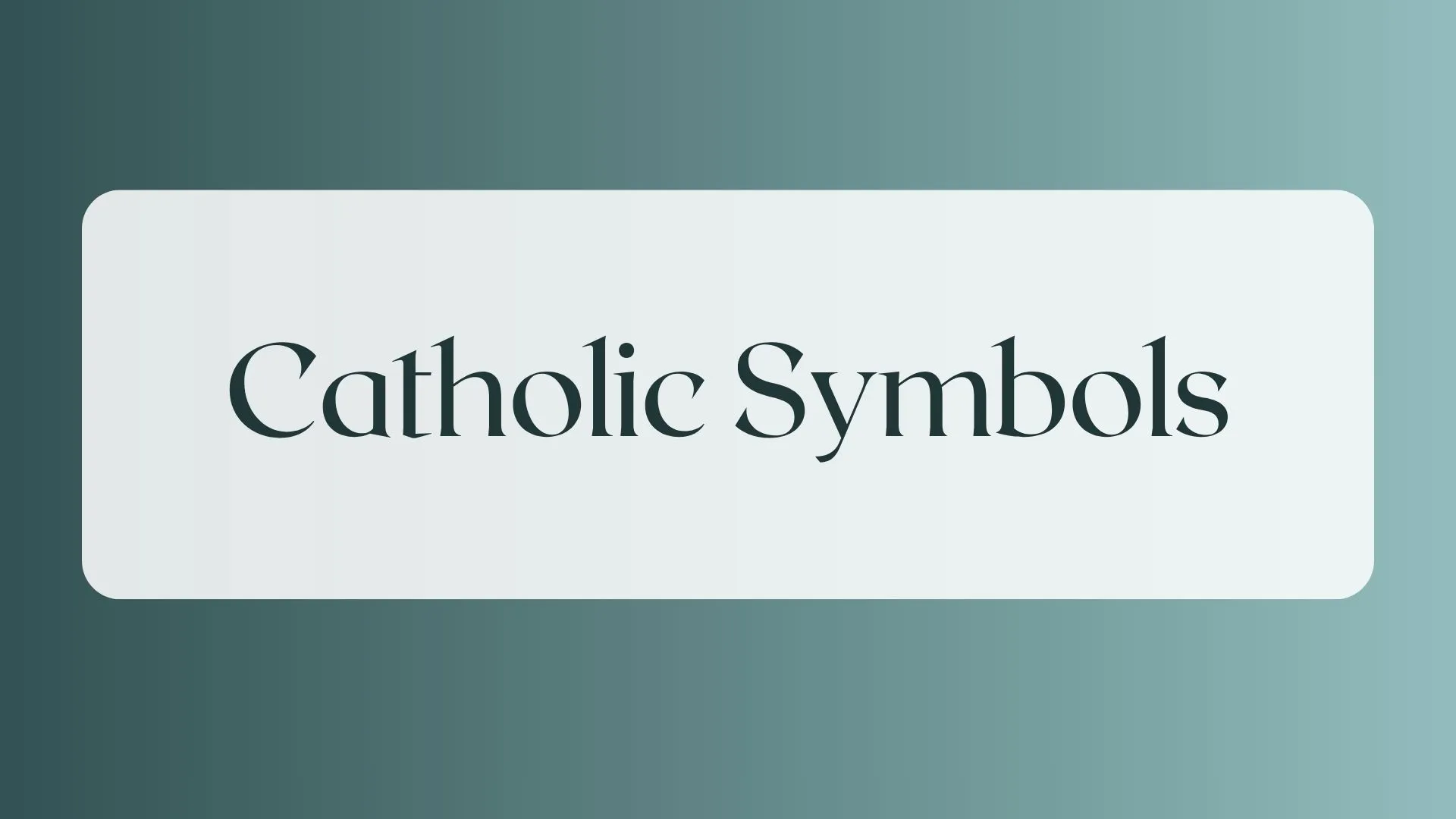 catholic symbols