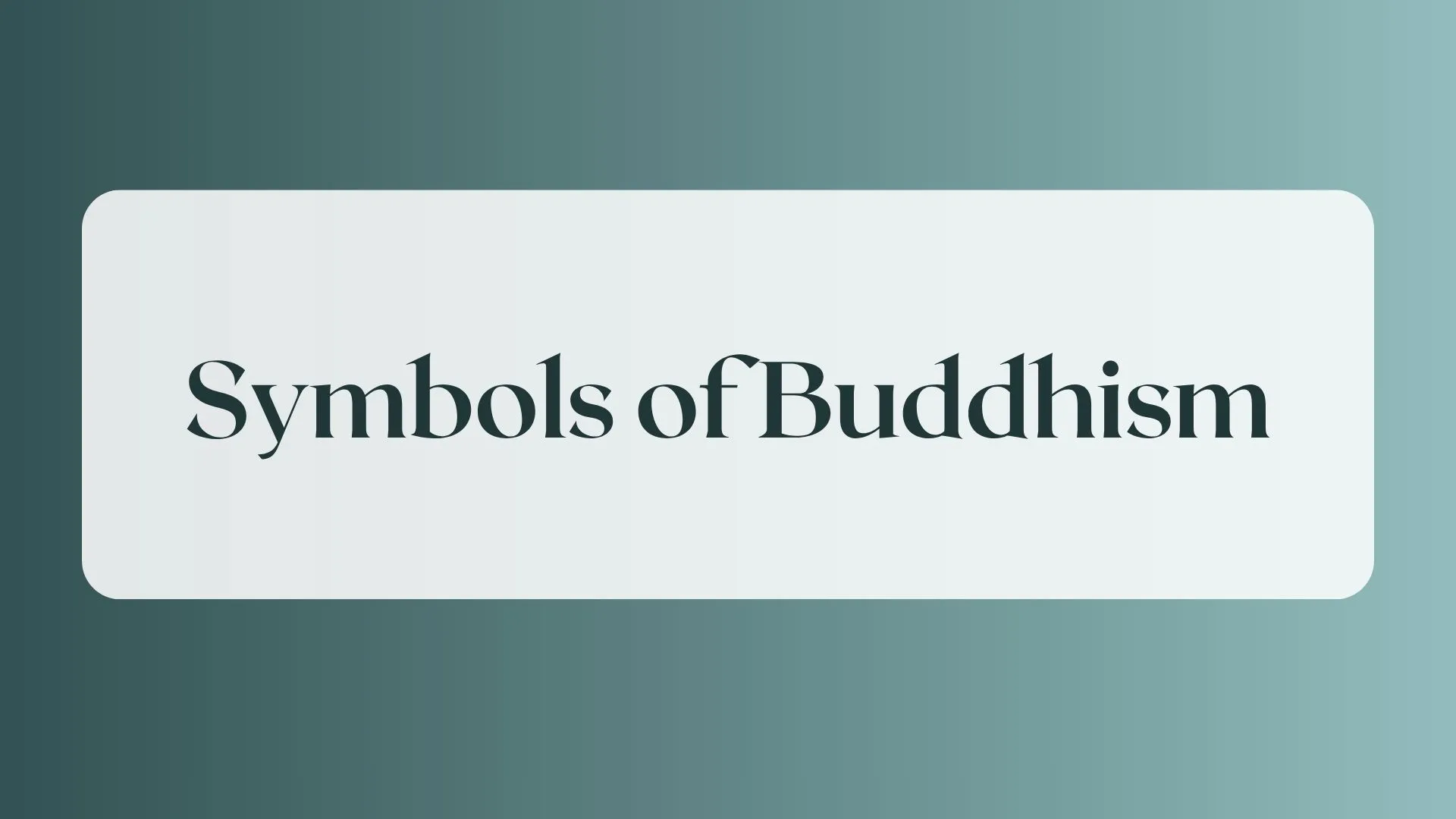 symbols of buddhism