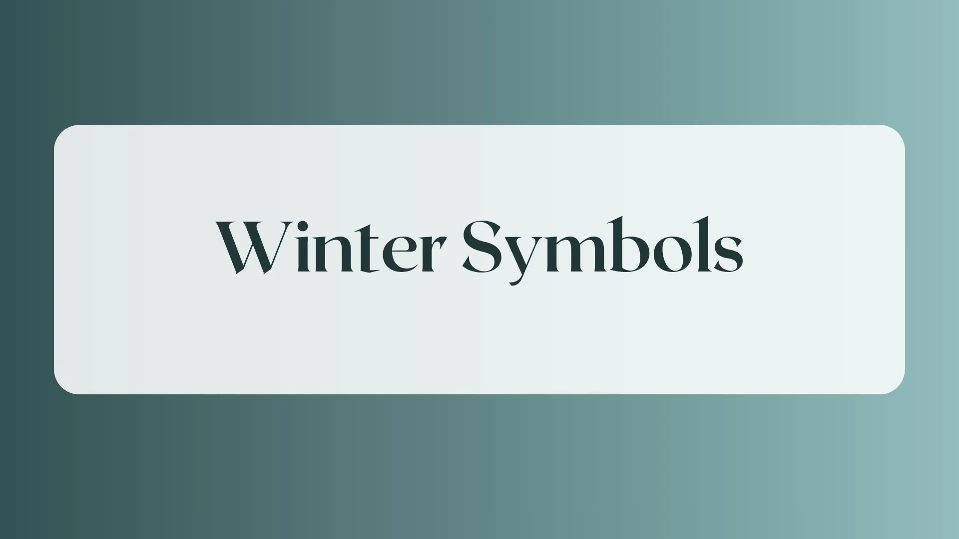 winter symbols