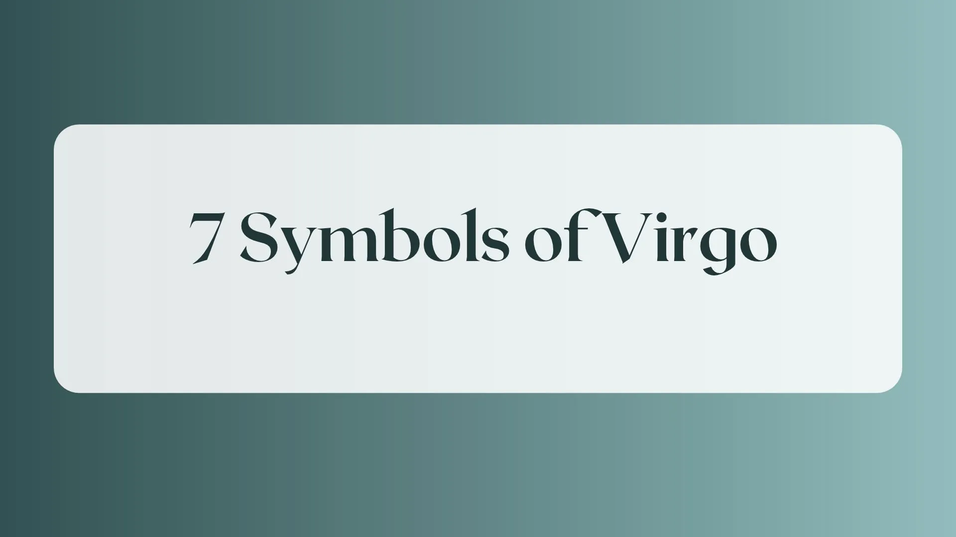 7 symbols of virgo