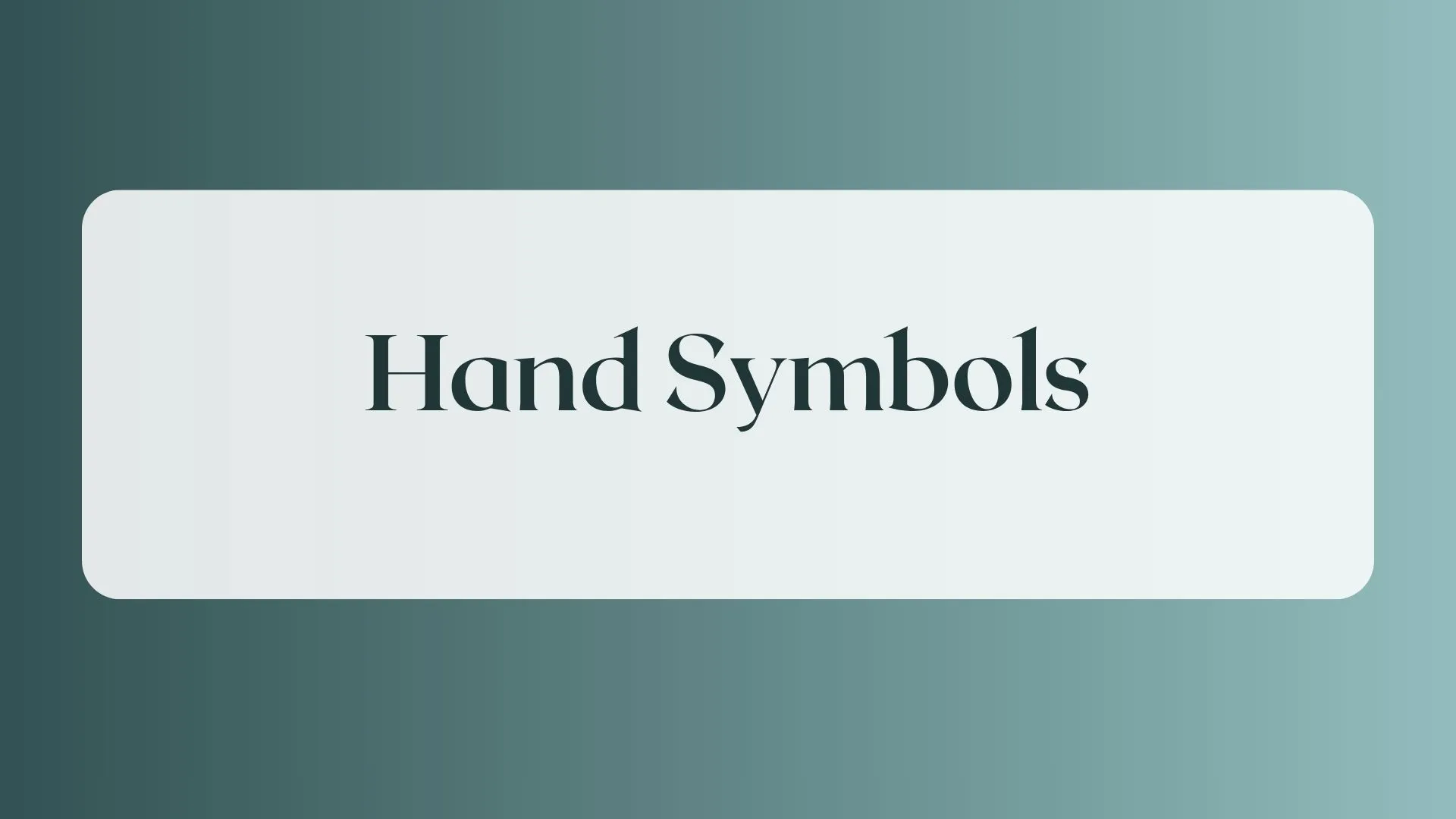 hand symbols