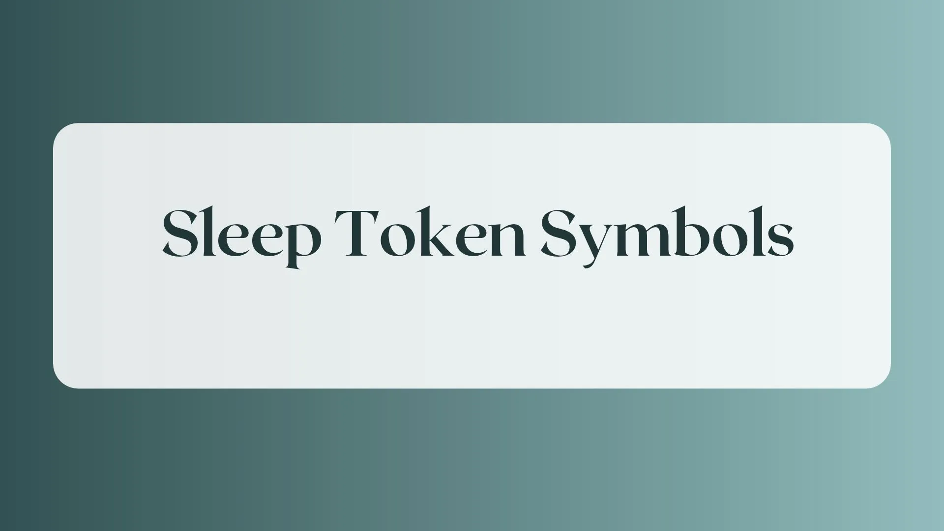 sleep token symbols