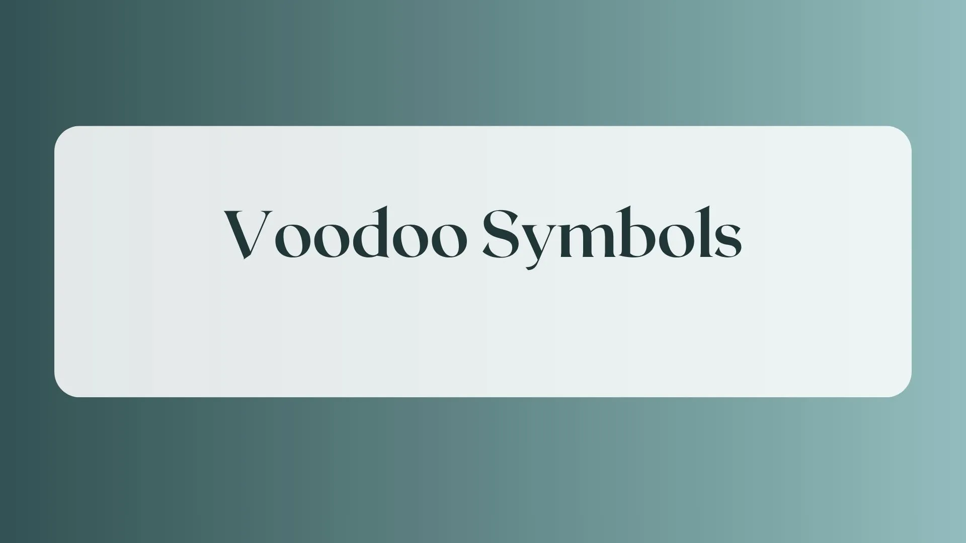 voodoo symbols